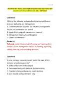 APUS NURS 450 &ndash; Nursing Leadership & Management Final Exam Practice Q&A&lpar;Questions with Answers & Rationales 2026&sol;2027 Edition&rpar;