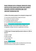 Pure Storage Data Storage Associate &lpar;DSA&rpar; Certification Exam Questions and Correct Answers
