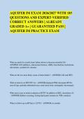 AQUIFER IM EXAM 2026&sol;2027 WITH 185 &NewLine;QUESTIONS AND EXPERT-VERIFIED &NewLine;CORRECT ANSWERS &vert; ALREADY &NewLine;GRADED A&plus; &vert; GUARANTEED PASS &vert; &NewLine;AQUIFER IM PRACTICE EXAM 