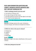 PATH 1000 Examination Questions and Correct Answers