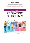 Test Bank for Wong's Essentials of Pediatric Nursing 11th Edition &lpar;Hockenberry&comma; 2021&rpar; Chapter 1-31 &vert; All Chapters