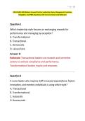 APUS NURS 450 Midterm Focused Practice Leadership Styles&comma; Management Functions&comma; Delegation&comma; and HROs Questions with Correct Answers and Rationales