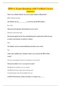 IPPS-A Exam Questions with Verified Correct&NewLine;Answers