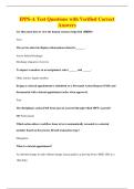 IPPS-A Test Questions with Verified Correct&NewLine;Answers