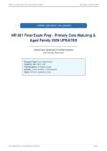 NR 601 Final Exam Prep - Primary Care Maturing &&NewLine;Aged Family 2026 UPDATED