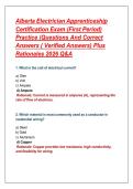 Alberta Electrician Apprenticeship Certification Exam &lpar;First Period&rpar; &lpar;2026&rpar; &ndash; Practice Questions&comma; Verified Answers&comma; and Rationales