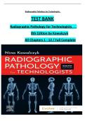 Test bank  for Radiographic Pathology for Technologists&NewLine;by Nina Kowalczyk 8th edition