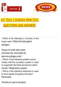 ATI TEAS 7 Science Practice Questions and Answers &mdash; Practice Questions with Answers