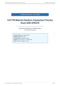 VATI PN Maternal Newborn Assessment Practice&NewLine;Exam 2026 UPDATE