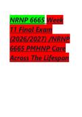 NRNP 6665 Week 11 Final Exam &lpar;2026&sol;2027&rpar; &sol;NRNP 6665 PMHNP Care Across The Lifespan I