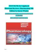 TEST BANK for Lippincott &NewLine;Illustrated Reviews&colon; Pharmacology 8th &NewLine;Edition by Karen Whalen 