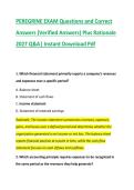 PEREGRINE EXAM Questions and Correct &NewLine;Answers &lpar;Verified Answers&rpar; Plus Rationale &NewLine;2027 Q&A&vert; Instant Download Pdf