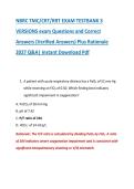 NBRC TMC&sol;CRT&sol;RRT EXAM TESTBANK 3 &NewLine;VERSIONS exam Questions and Correct &NewLine;Answers &lpar;Verified Answers&rpar; Plus Rationale &NewLine;2027 Q&A&vert; Instant Download Pdf 
