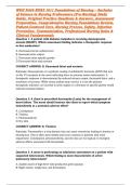 WGU D439 NURS 1011 Foundations of Nursing &ndash; Bachelor of Science in Nursing Prelicensure &lpar;Pre-Nursing&rpar; Study Guide&comma; Original Practice Questions & Answers&comma; Assessment Preparation&comma; Comprehensive Nursing Foundations Review&comma; Patient-Centered Care&comma; Nursing Proc