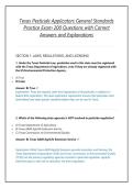 Texas Pesticide Applicators General Standards Practice Exam 200 Questions with Correct Answers and Explanations