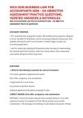 WGU D216 BUSINESS LAW FOR ACCOUNTANTS 2026 &ndash; OA OBJECTIVE ASSESSMENT PRACTICE QUESTIONS&comma; VERIFIED ANSWERS & RATIONALES