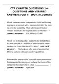 CTP Chapter Questions 1-4 questions and verified answers&semi; get it 100&percnt; accurate