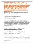 WGU D439 NURS 1011 Foundations of Nursing &ndash; Bachelor of Science in Nursing Prelicensure &lpar;Pre-Nursing&rpar; Study Guide&comma; Original Practice Questions & Answers&comma; Assessment Preparation&comma; Comprehensive Nursing Foundations Review&comma; Nursing Concepts&comma; Patient Care&comma; Saf