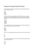  Property and Casualty Practice PSI Exam Questions & Answers &vert; Study Guide