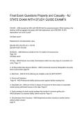 Property & Casualty NJ State Exam 2026&sol;2027 &vert; Final Exam Questions & Study Guide