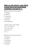 CHM 113 ASU EXAM 1 2026 FINAL&NewLine;PAPER PRACTICE QUESTIONS&NewLine;ANSWERS ACCURATE A&plus;&NewLine;
