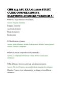 CHM 113 ASU EXAM 1 2026 STUDY&NewLine;GUIDE COMPREHENSIVE&NewLine;QUESTIONS ANSWERS VERIFIED A&plus;&NewLine;
