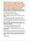 WGU D439 NURS 1011 Foundations of Nursing &ndash; Bachelor of Science in Nursing Prelicensure &lpar;Pre-Nursing&rpar; Study Guide&comma; Original Practice Questions & Answers&comma; Assessment Preparation&comma; Comprehensive Nursing Foundations Review&comma; Patient Care&comma; Nursing Process&comma; Safe