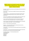 WEBCE Property and Casualty Insurance Test with all Correct & 100&percnt; Verified Answers &vert;Actual Complete Update &vert;Already Graded A&plus;