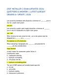 OSSF INSTALLER 2 EXAM &lpar;UPDATED 2026&rpar; QUESTIONS & ANSWERS &vert; LATEST ALREADY GRADED A&plus; UPDATE &vert;2026