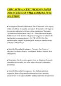 CHRC ACTUAL CERTIFICATION PAPER&NewLine;2026 QUESTIONS WITH ANSWERS FULL&NewLine;SOLUTION&period;&NewLine;