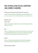 MAT 101 FINAL EXAM ACTUAL QUESTIONS AND CORRECT ANSWERS