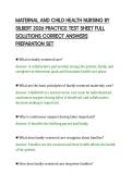 MATERNAL AND CHILD HEALTH NURSING BY SILBERT 2026 PRACTICE TEST SHEET FULL SOLUTIONS CORRECT ANSWERS PREPARATION SET&period;pdf&NewLine;&NewLine;