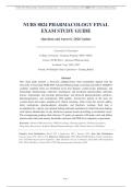 NURS 8024 PHARMACOLOGY FINAL EXAM STUDY GUIDE &vert; QUESTIONS AND ANSWERS &vert; 2026 UPDATE - UNIVERSITY OF CINCINNATI&period;