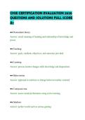 CHSE CERTIFICATION EVALUATION 2026&NewLine;QUESTIONS AND SOLUTIONS FULL SCORE&NewLine;A&plus;