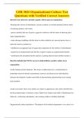 LDR 302S Organizational Culture Test&NewLine;Questions with Verified Correct Answers