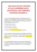 AHA PALS Exam Study Guide&colon; Pediatric Emergency Assessment & Management