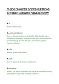CHSOS EXAM PREP SOLVED QUESTIONS&NewLine;ACCURATE ANSWERS PREMIUM REVIEW