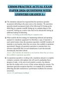 CHSOS PRACTICE ACTUAL EXAM&NewLine;PAPER 2026 QUESTIONS WITH&NewLine;ANSWERS GRADED A&plus;&NewLine;