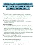 CHSOS PRACTICE COMPREHENSIVE&NewLine;STUDY GUIDE 2026 FULL QUESTIONS&NewLine;AND SOLUTIONS GRADED A&plus;&NewLine;