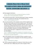 CHSOS PRACTICE PRACTICE&NewLine;EXAMINATION 2026 QUESTIONS&NewLine;WITH ANSWERS GRADED A&plus;&NewLine;