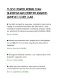CHSOS UPDATED ACTUAL EXAM&NewLine;QUESTIONS AND CORRECT ANSWERS&NewLine;COMPLETE STUDY GUIDE&NewLine;