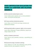 CHSOS CERTIFICATION EVALUATION TEST&NewLine;PAPER 2026 QUESTIONS AND SOLUTIONS&NewLine;GRADED A&plus;
