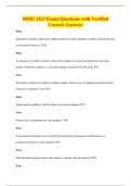MSIS 3223 Exam Questions with Verified&NewLine;Correct Answers