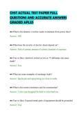 CHST ACTUAL TEST PAPER FULL&NewLine;QUESTIONS AND ACCURATE ANSWERS&NewLine;GRADED APLUS