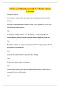 MSIS 3223 Questions with Verified Correct&NewLine;Answers