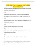 MSIS 3223 Test 1 Questions with Verified&NewLine;Correct Answers