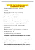 NAB NHA Study Guide Questions with&NewLine;Verified Correct Answers