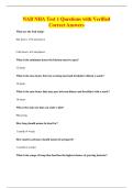 NAB NHA Test 1 Questions with Verified&NewLine;Correct Answers