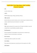 NAB NHA Test Questions with Verified&NewLine;Correct Answers