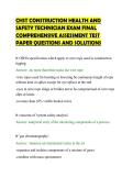 CHST CONSTRUCTION HEALTH AND&NewLine;SAFETY TECHNICIAN EXAM FINAL&NewLine;COMPREHENSIVE ASSESSMENT TEST&NewLine;PAPER QUESTIONS AND SOLUTIONS&NewLine;